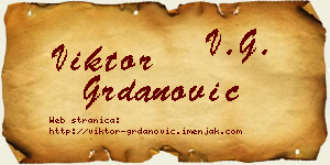 Viktor Grdanović vizit kartica